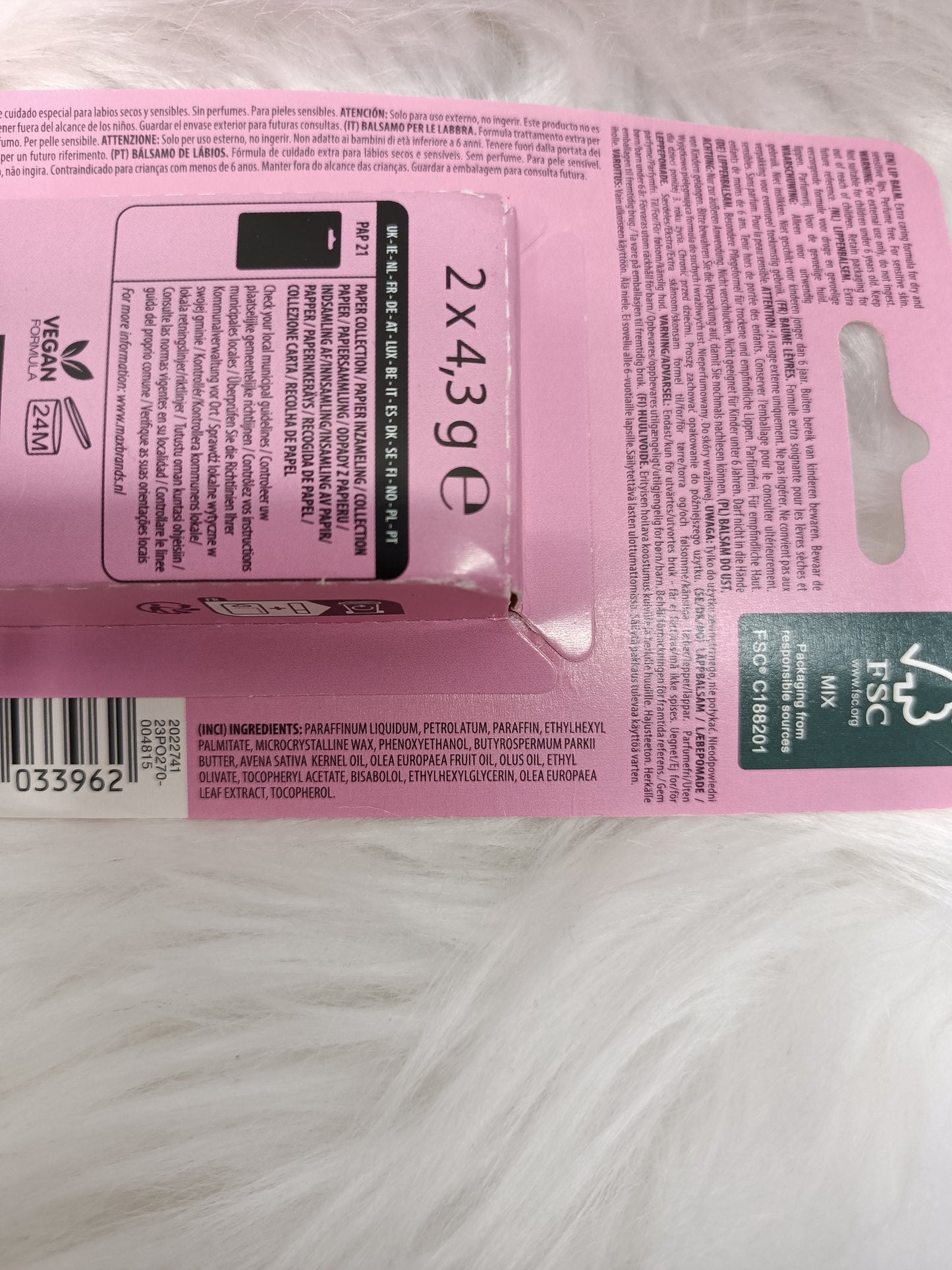 Baumes à lèvres sensitive